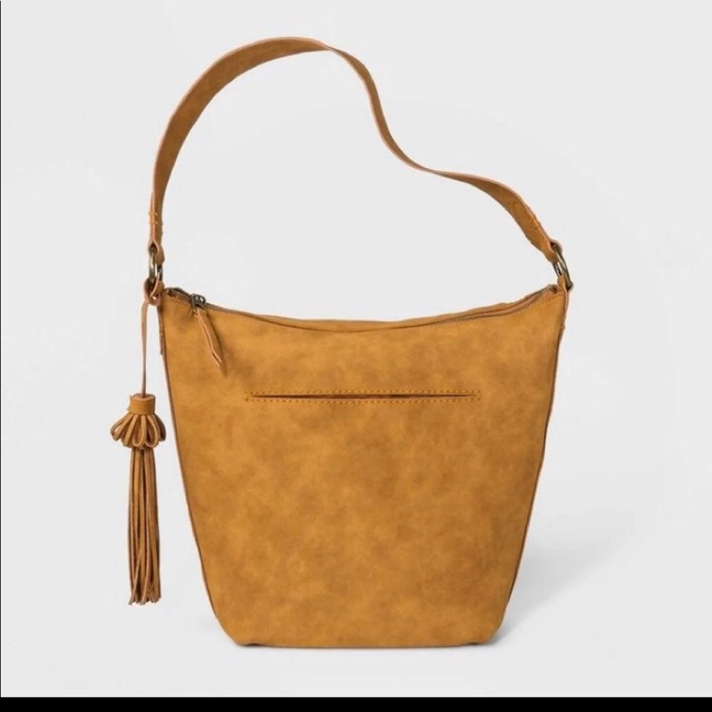 COPY - Hobo Handbag with Fringe Cognac
